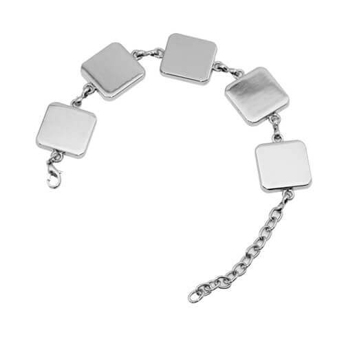 Bracciale con 5 piastrine stampabili per stampa sublimatica a trasferimento termico