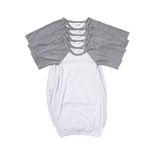 Camicia da notte a maniche lunghe per sublimazione - maniche grigio