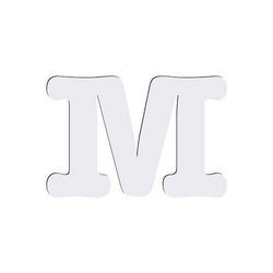 Lettera decorativa da MDF per sublimazione 10 cm M