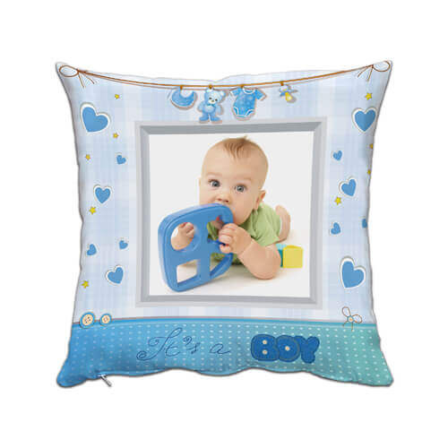 Federa in raso bicolore 38 x 38 cm per sublimazione - Ragazzo