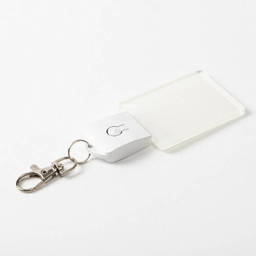 Portachiavi illuminato in acrilico per sublimazione - rettangolo