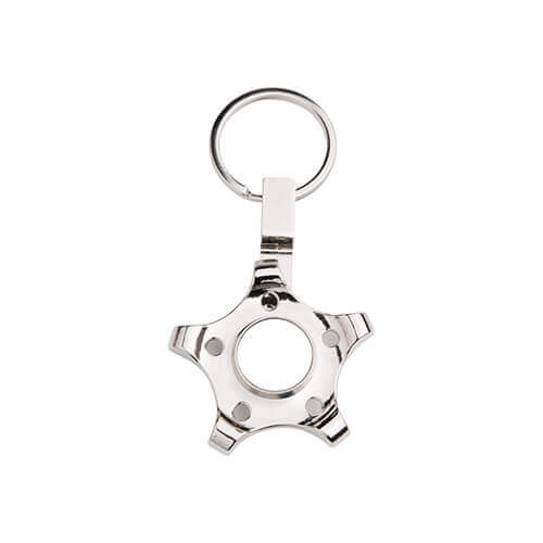 Portachiavi in metallo - spinner per sublimazione - Pentagonal Gear