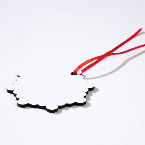 Pendente in MDF bifacciale per sublimazione - Fiocco di neve