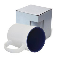 Tazza MAX 450 ml con l'interno blu scuro con la scatola Sublimazione Termostampa