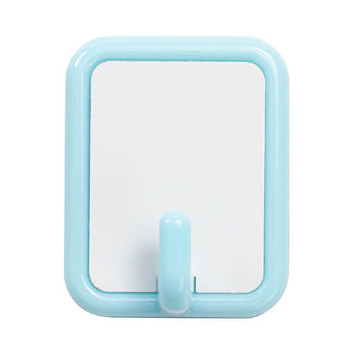 Un piccolo gancio di plastica per la sublimazione: un rettangolo blu
