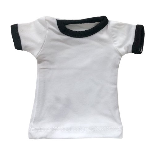 Mini T-Shirt per Sublimazione con appendiabiti - nero