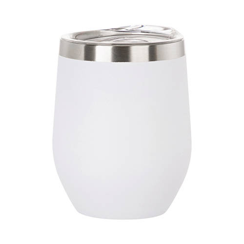 Tazza da vino in acciaio inossidabile da 360 ml per sublimazione - bianco opaco