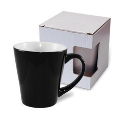 Tazza Latte Absolute Black Magic piccolo con la scatola KAR3 Sublimazione Termostampa