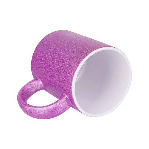 Tazza 330 ml con glitter viola Sublimazione Termostampa