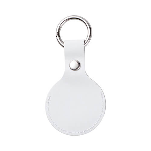 Portachiavi in pelle / custodia AirTag per sublimazione - bianco