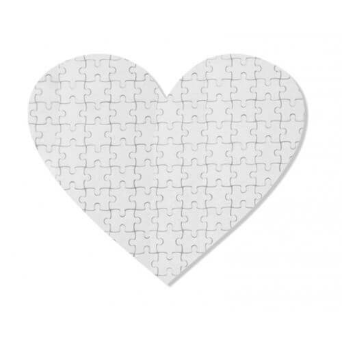 Puzzle cuore 19,5 x 19,5 cm 75 elementi Trasferimento termico a sublimazione