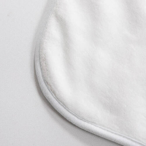 Coperta in microfibra e pile artico con cappuccio 150 x 130 cm per sublimazione - bianca