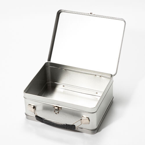 Scatola da pranzo in metallo per sublimazione - argento