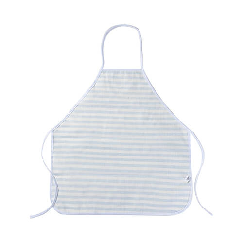 Un grembiule di lino per la sublimazione - crema con strisce blu