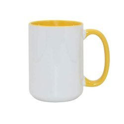 Tazza MAX 450 ml FUNNY giallo Sublimazione Termostampa