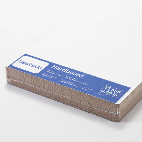 Pannello in fibra per sublimazione 20 x 20 x 1,5 cm - 2 pezzi. - dorso nero