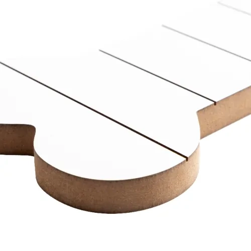 Portafoto in MDF a forma di osso, a righe, 25,4 x 12,7 cm