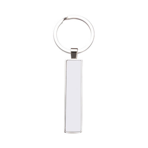 Portachiavi bifacciale 1,3 x 6,3 cm per sublimazione - argento