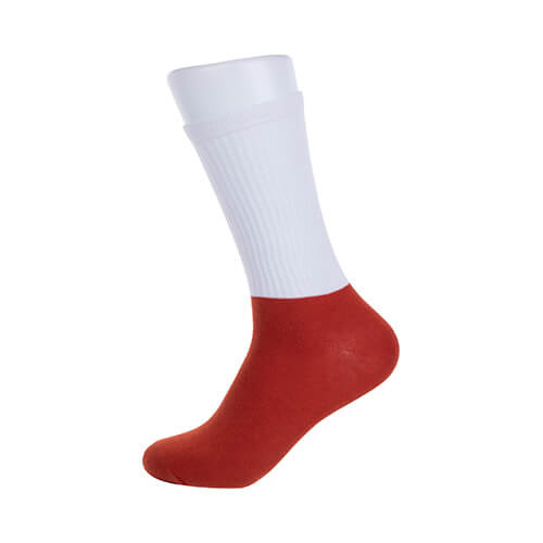 Calzini sportivi con piedino a sublimazione rosso