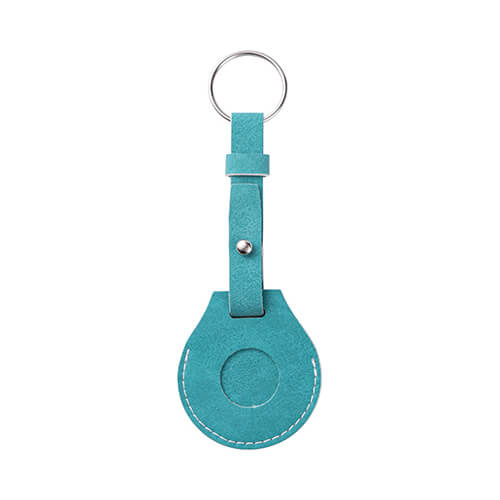 Portachiavi in pelle con cintura / custodia AirTag per sublimazione - verde