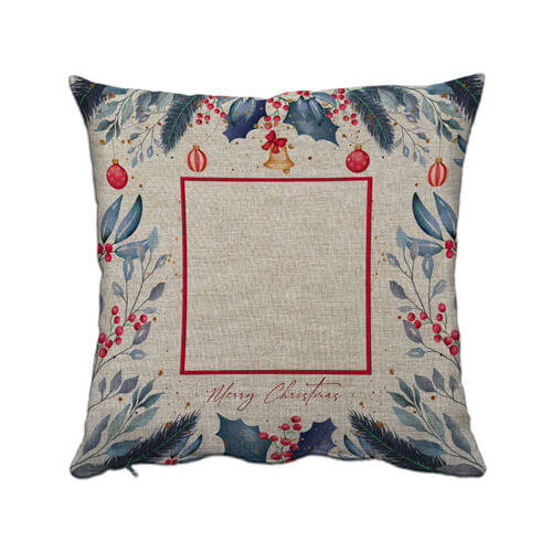 Federa in tela bicolore 38 x 38 cm per sublimazione - XMAS-3