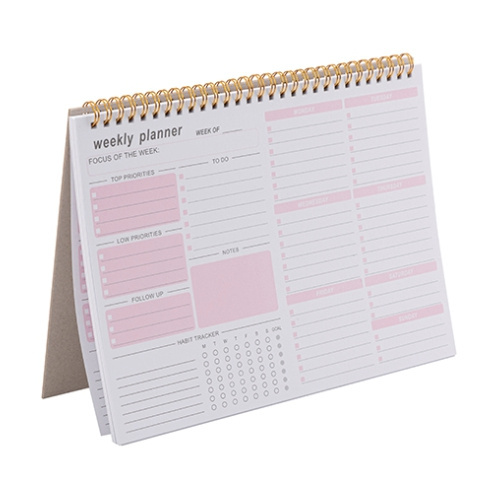 Agenda settimanale - motivo rosa