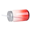 Tazza in vetro Mason Jar da 450 ml senza manico per sublimazione - sfumatura rosso