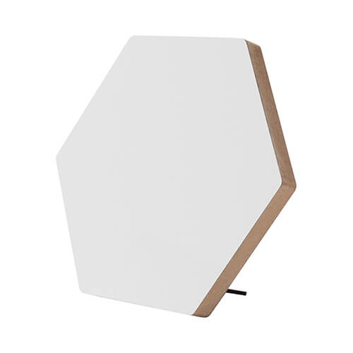 Portafoto esagonale in MDF per sublimazione - 17,8 x 20,3 cm