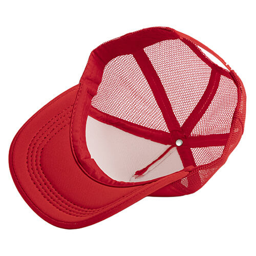 Cappellino Trucker per adulti a colori per sublimazione e trasferimento termico - rosso
