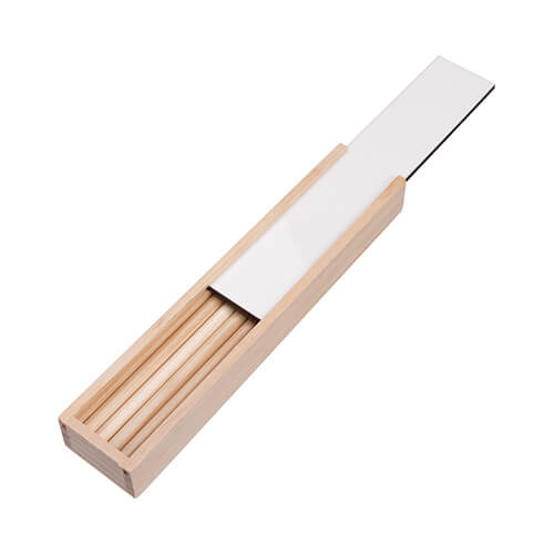 Scatola in legno con 8 pastelli a sublimazione