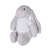 Coniglio di peluche 30 cm con maglietta per stampa a sublimazione - grigio chiaro