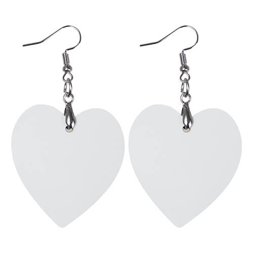 Orecchini in MDF per sublimazione - cuore