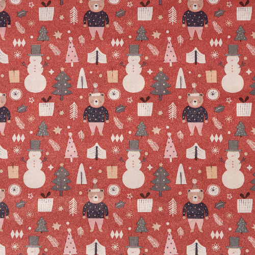 Foglio per idrosublimazione Craft Express - Orso e pupazzo di neve bianco