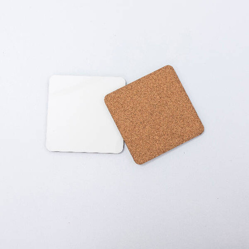 Sottobicchiere quadrato in MDF da 9 x 9 cm per sublimazione
