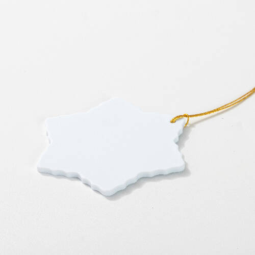 Ciondolo in plastica per sublimazione - fiocco di neve