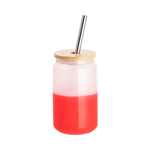 Un bicchiere da 400 ml che cambia colore se esposto al freddo per sublimazione - Rosso