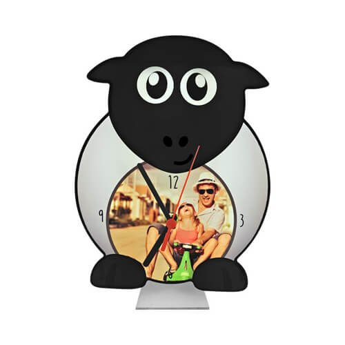 Orologio da terra in MDF - pecora - Trasferimento termico a sublimazione