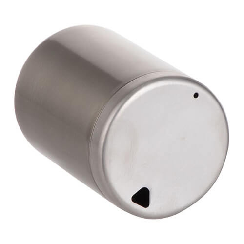 Una tazza senza manico da 300 ml in acciaio inossidabile con coperchio per sublimazione - argento