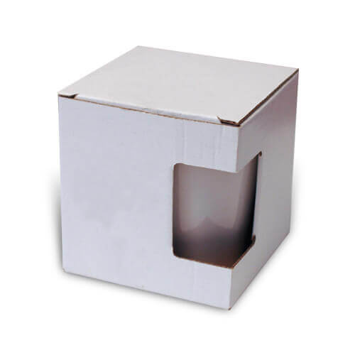 Confezione con finestra per tazza piccola caffelatte