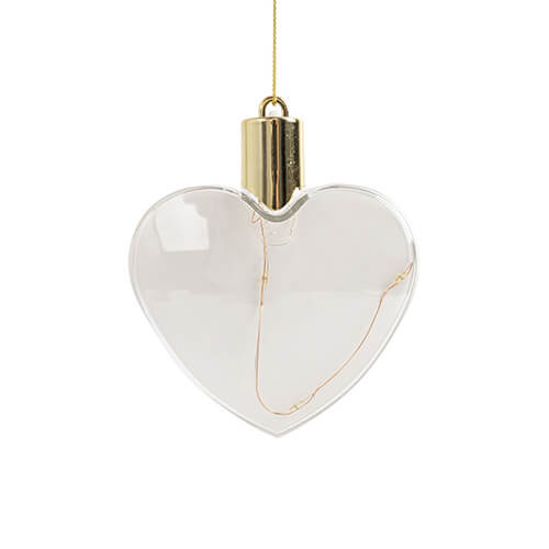 Guaina di plastica con luce colorata - cuore per sublimazione