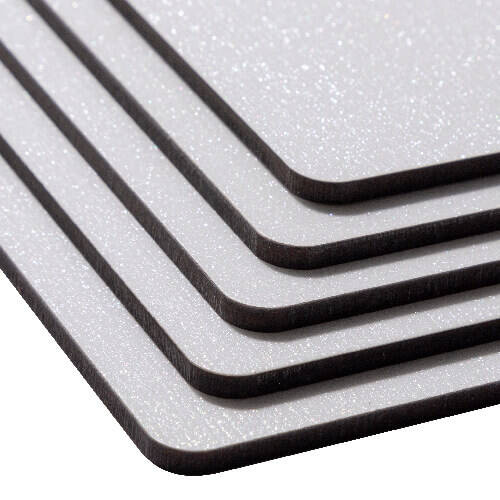 Foglio premium in fibra di legno per sublimazione 30,5 x 30,5 cm - glitter argento