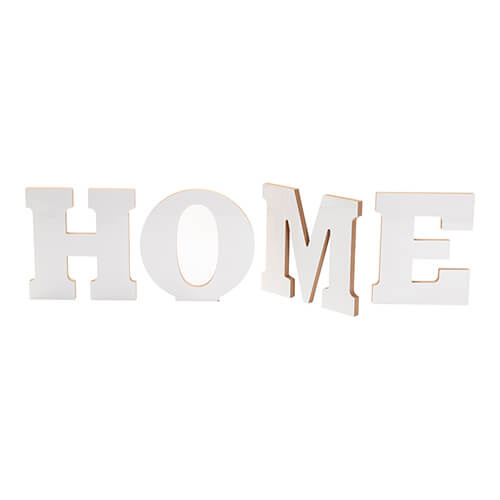 Lettere decorative da 25 cm in MDF per sublimazione - HOME