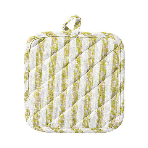 Tappetino da cucina 20 x 20 cm crema con strisce verde chiaro per sublimazione