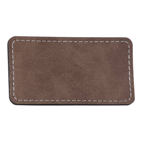 Targhetta in pelle 8,2 x 4,4 cm per sublimazione - grigio