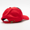 Cappello da baseball in cotone con patch rotonda in velcro per la sublimazione - rosso