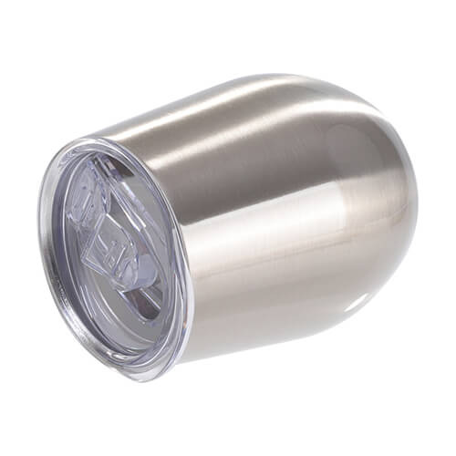 Tazza per vin brulè 260 ml per sublimazione - argento con foro per bere chiuso