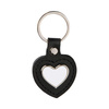 Portachiavi in pelle e metallo per la sublimazione – cuore - nero