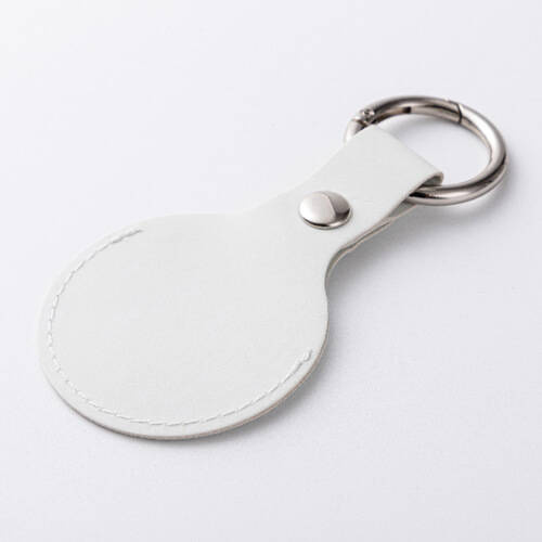 Portachiavi in pelle / custodia AirTag per sublimazione - bianco