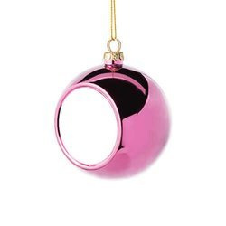 Pallina di albero di Natale Ø 8 cm per sublimazione - rosa