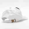 Cappello da baseball in cotone con patch rotonda in velcro per sublimazione - bianco